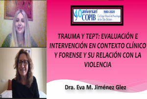 35 profesionales de la psicolog&iacute;a siguieron la actividad formativa del COPIB sobre &lsquo;Trauma y TEPT&rsquo;, impartida por Eva Mar&iacute;a Jim&eacute;nez 
