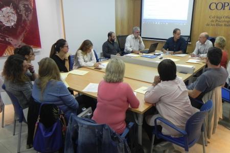 Visita institucional del Deg&agrave; de la Facultat de Psicologia de la UIB al COPIB