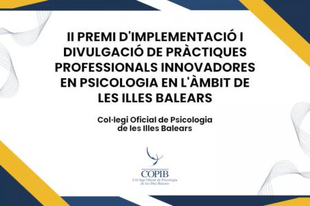 ​El COPIB convoca el II Premio de Implementación y divulgación de prácticas innovadoras en Psicología Illes Balears