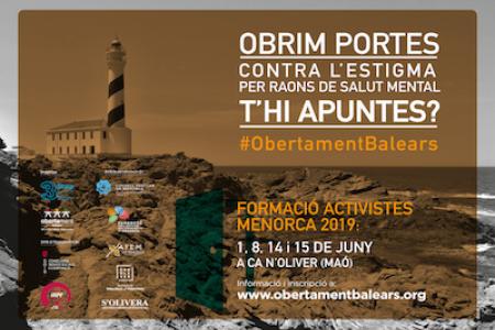 Abriendo puertas contra el estigma por razones de salud mental. Primera formaci&oacute;n de activistas de &lsquo;Obertament Balears&rsquo; en Menorca