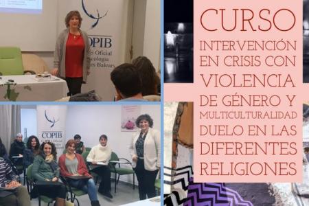 Profesionales de la psicolog&iacute;a de Ibiza y Formentera se forman para intervenir en crisis con violencia de g&eacute;nero y multiculturalidad y duelo en las diferentes religiones
