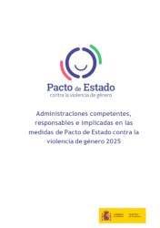 Administracions competents, responsables i implicades en les mesures de Pacte d'Estat contra la viol&egrave;ncia de g&egrave;nere 2025